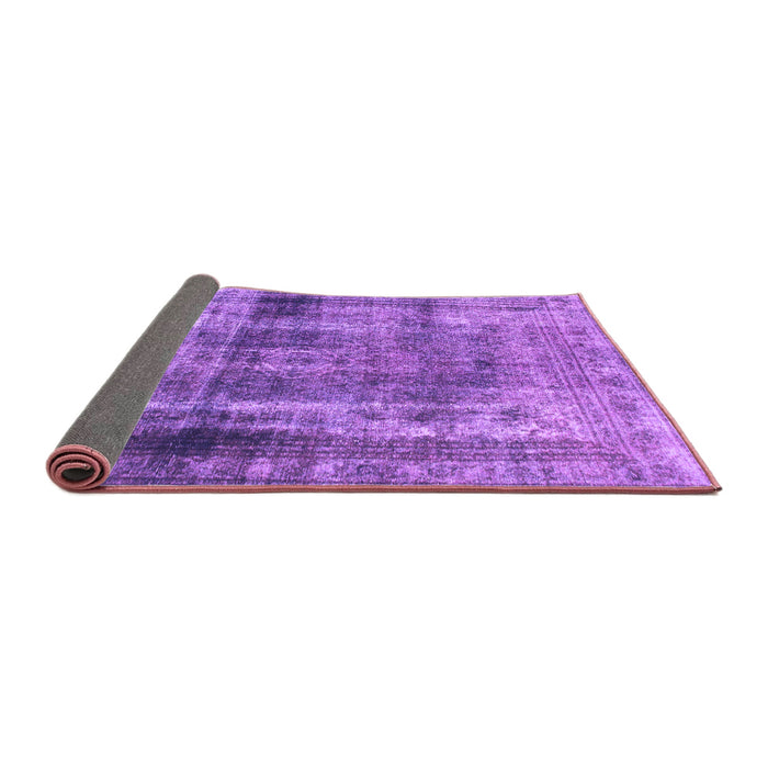 Sideview of Abstract Purple Modern Rug, abs883pur