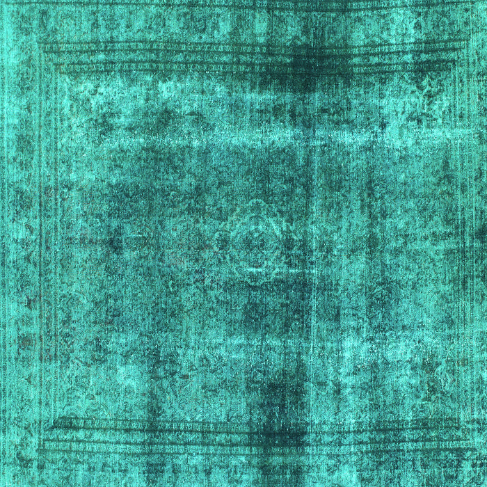 Square Machine Washable Abstract Turquoise Modern Area Rugs, wshabs883turq