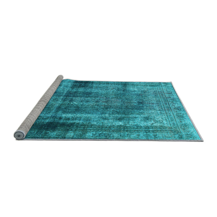 Sideview of Machine Washable Abstract Light Blue Modern Rug, wshabs883lblu