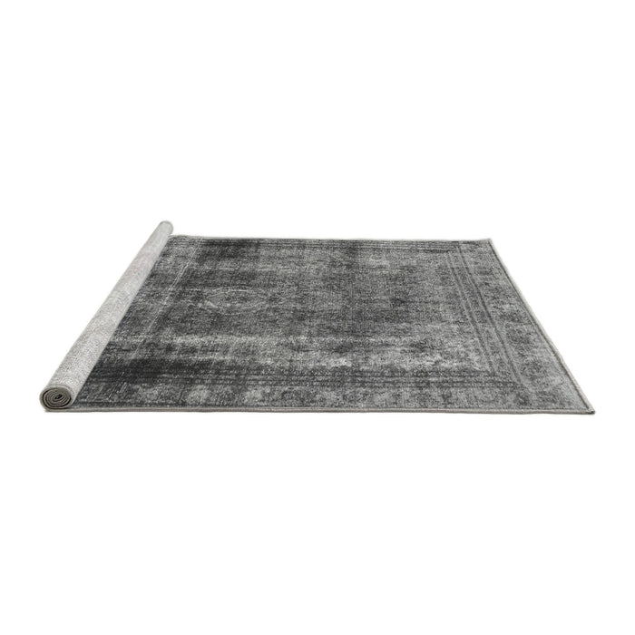 Sideview of Machine Washable Abstract Gray Modern Rug, wshabs883gry