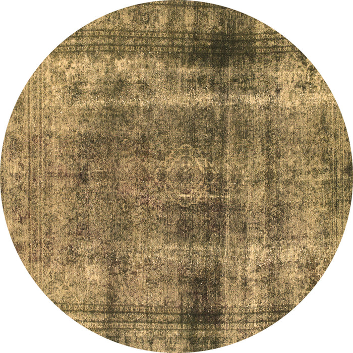 Round Machine Washable Abstract Brown Modern Rug, wshabs883brn