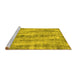 Sideview of Machine Washable Abstract Yellow Modern Rug, wshabs884yw