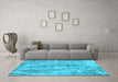 Machine Washable Abstract Light Blue Modern Rug in a Living Room, wshabs884lblu