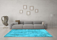 Machine Washable Abstract Light Blue Modern Rug, wshabs884lblu