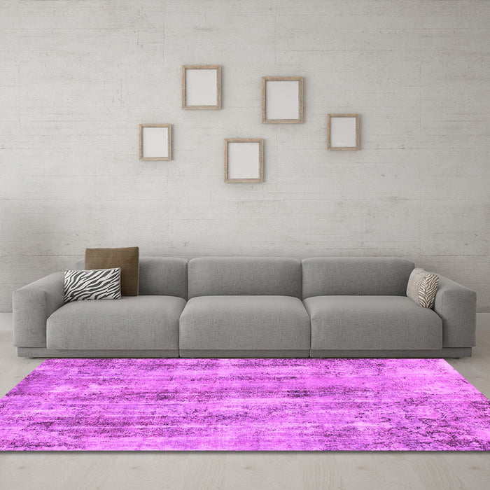 Machine Washable Abstract Pink Modern Rug in a Living Room, wshabs884pnk