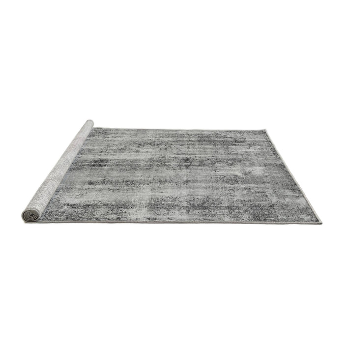 Sideview of Machine Washable Abstract Gray Modern Rug, wshabs884gry