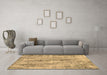 Machine Washable Abstract Brown Modern Rug in a Living Room,, wshabs884brn