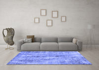 Machine Washable Abstract Blue Modern Rug, wshabs884blu