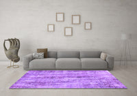 Machine Washable Abstract Purple Modern Rug, wshabs884pur