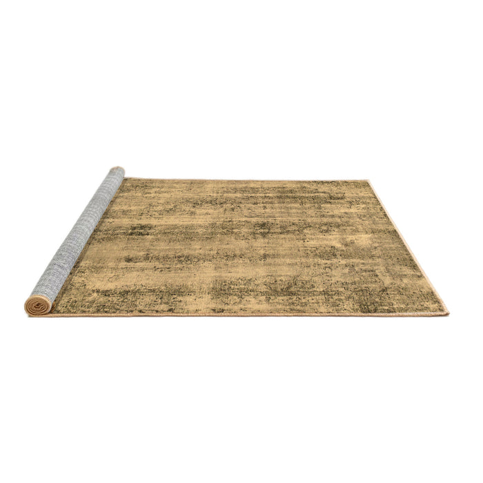 Sideview of Machine Washable Abstract Brown Modern Rug, wshabs884brn