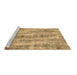 Sideview of Machine Washable Abstract Brown Modern Rug, wshabs884brn