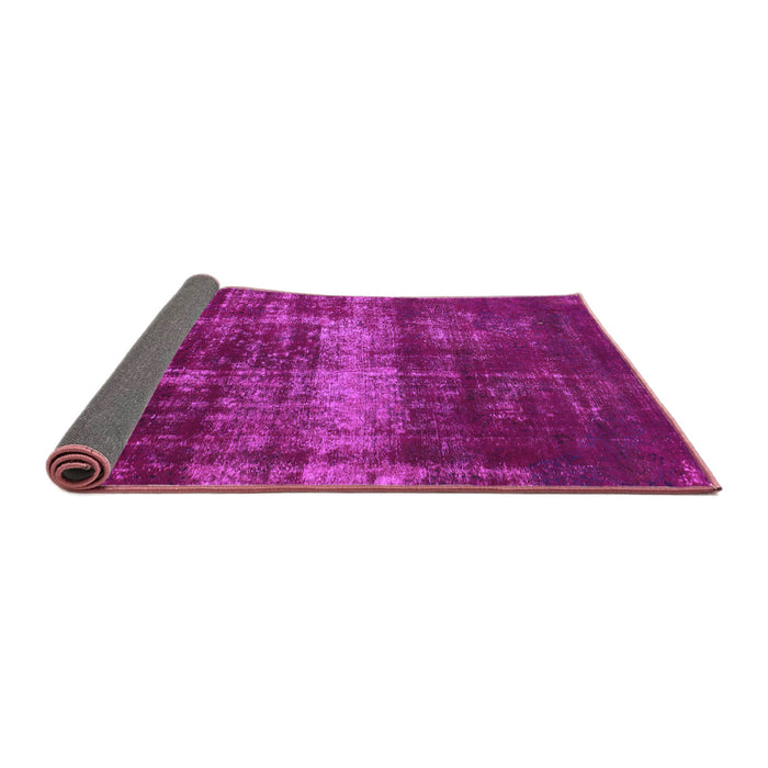 Sideview of Abstract Purple Modern Rug, abs885pur