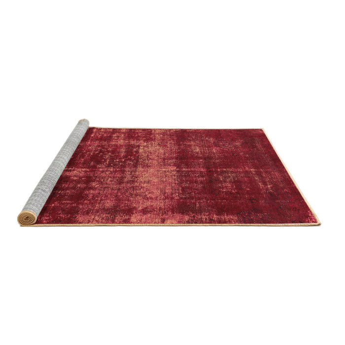 Sideview of Machine Washable Abstract Brown Modern Rug, wshabs885brn