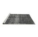 Sideview of Machine Washable Abstract Gray Modern Rug, wshabs885gry