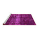 Sideview of Machine Washable Abstract Purple Modern Area Rugs, wshabs885pur