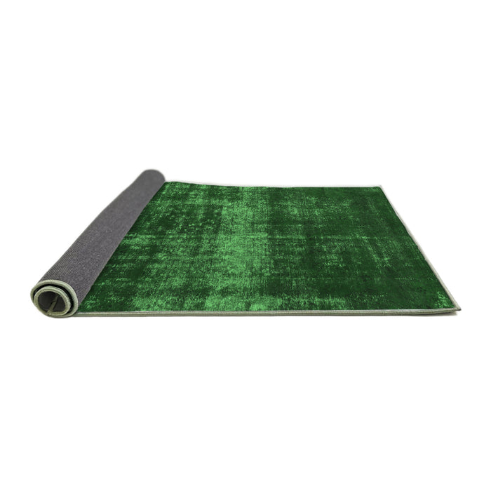 Sideview of Abstract Emerald Green Modern Rug, abs885emgrn
