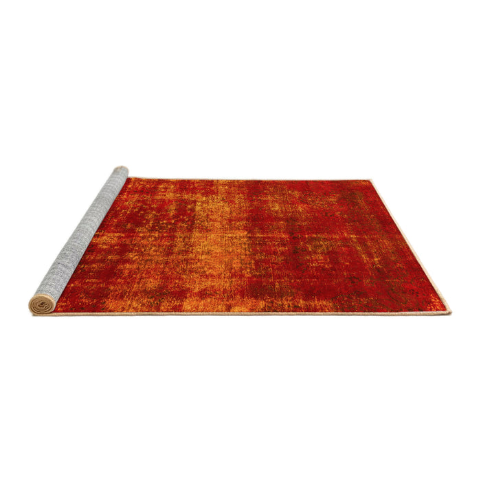Sideview of Machine Washable Abstract Yellow Modern Rug, wshabs885yw