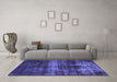 Machine Washable Abstract Blue Modern Rug in a Living Room, wshabs885blu