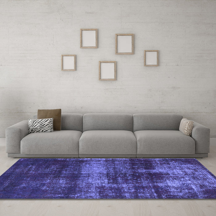 Machine Washable Abstract Blue Modern Rug in a Living Room, wshabs885blu