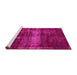 Sideview of Machine Washable Abstract Pink Modern Rug, wshabs885pnk