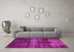 Machine Washable Abstract Purple Modern Area Rugs in a Living Room, wshabs885pur