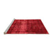Sideview of Machine Washable Abstract Orange Modern Area Rugs, wshabs885org