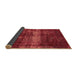 Sideview of Abstract Brown Modern Rug, abs885brn