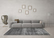 Machine Washable Abstract Gray Modern Rug in a Living Room,, wshabs885gry