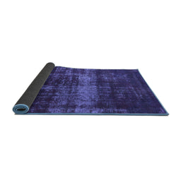 Sideview of Abstract Blue Modern Rug, abs885blu