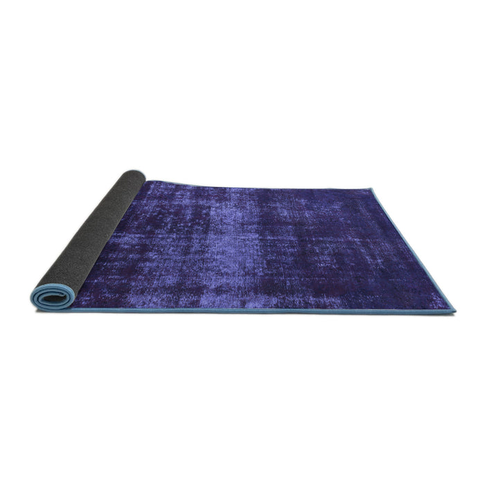 Sideview of Abstract Blue Modern Rug, abs885blu