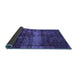 Sideview of Abstract Blue Modern Rug, abs885blu