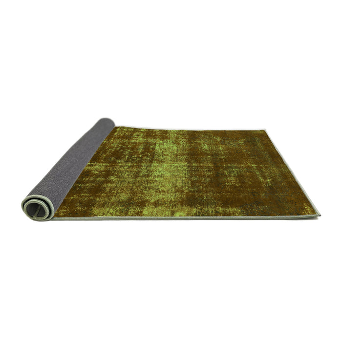 Sideview of Abstract Green Modern Rug, abs885grn