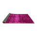 Sideview of Abstract Pink Modern Rug, abs885pnk