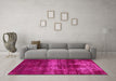 Machine Washable Abstract Pink Modern Rug in a Living Room, wshabs885pnk