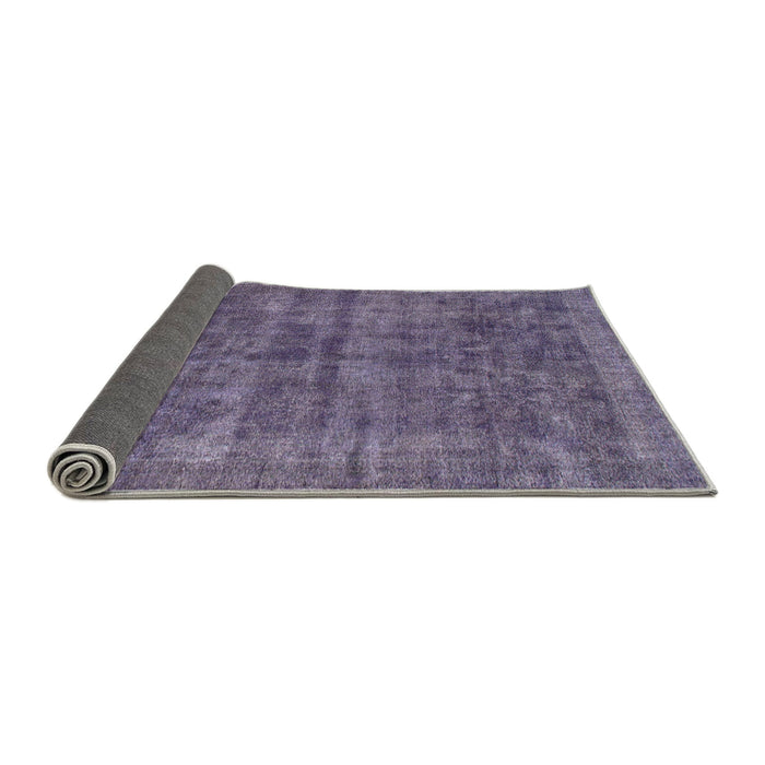 Sideview of Abstract Lavender Purple Modern Rug, abs886