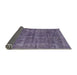 Sideview of Abstract Lavender Purple Modern Rug, abs886