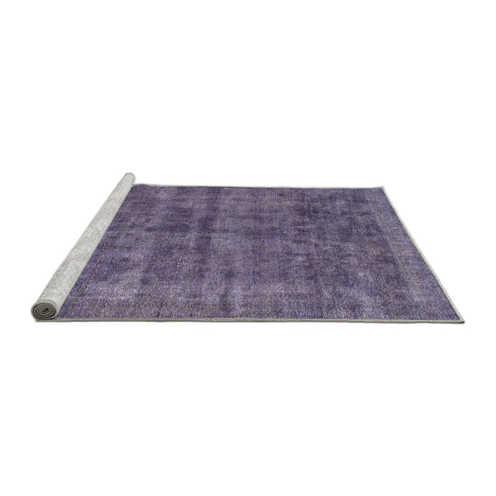 Sideview of Machine Washable Abstract Lavender Purple Rug, wshabs886