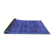 Sideview of Abstract Blue Modern Rug, abs886blu