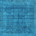 Square Abstract Light Blue Modern Rug, abs886lblu