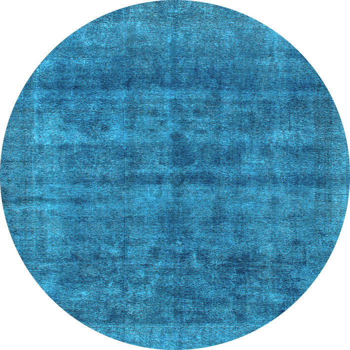 Round Abstract Light Blue Modern Rug, abs886lblu