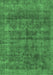 Machine Washable Abstract Emerald Green Modern Area Rugs, wshabs886emgrn