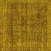 Square Machine Washable Abstract Yellow Modern Rug, wshabs886yw