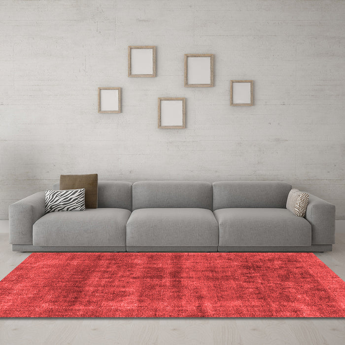 Modern Red Washable Rugs