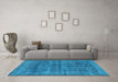 Machine Washable Abstract Light Blue Modern Rug in a Living Room, wshabs886lblu