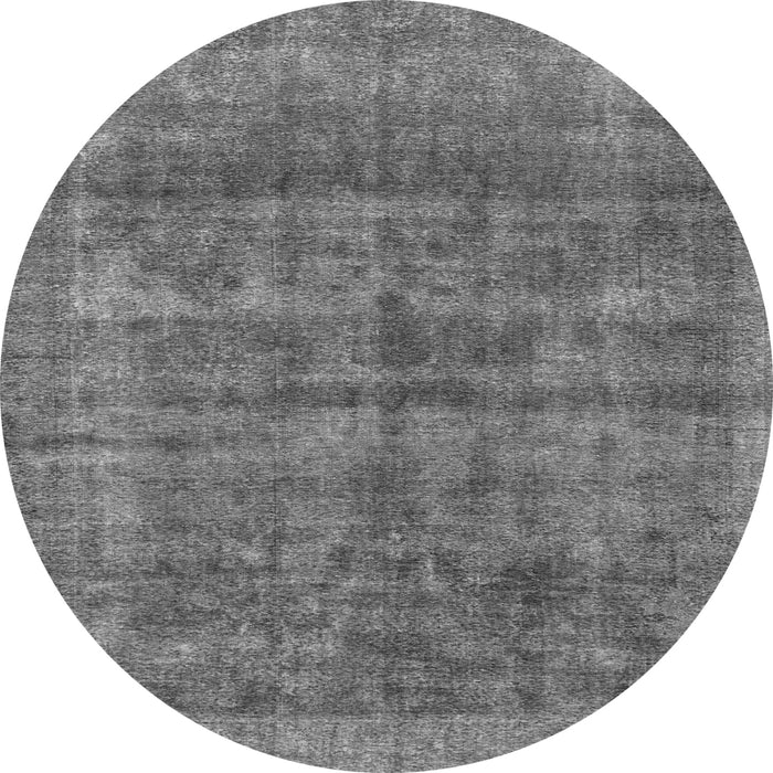 Round Machine Washable Abstract Gray Modern Rug, wshabs886gry