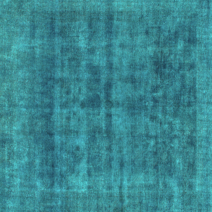 Square Machine Washable Abstract Turquoise Modern Area Rugs, wshabs886turq