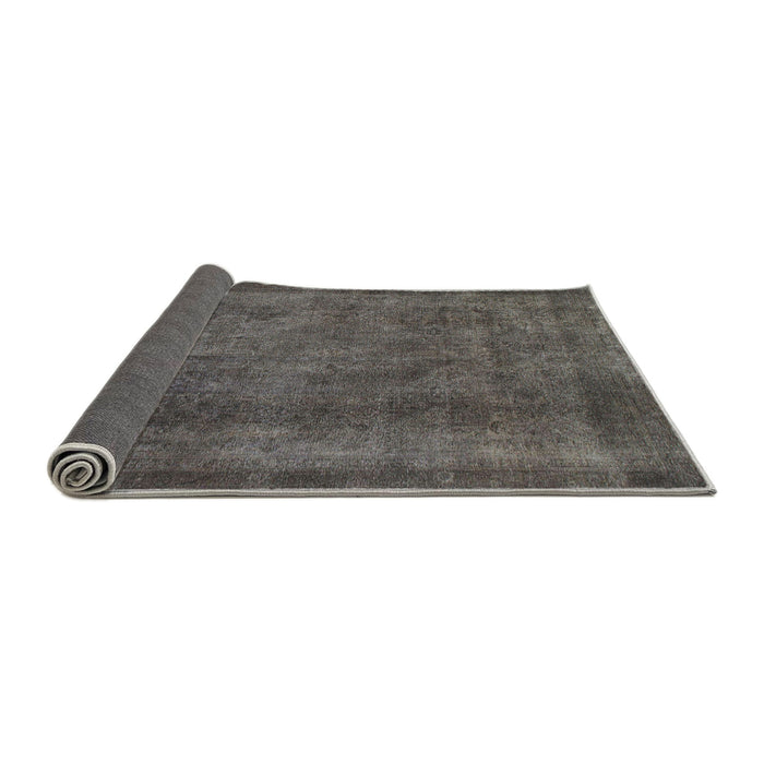 Sideview of Abstract Black Modern Rug, abs887