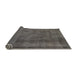 Sideview of Abstract Black Modern Rug, abs887