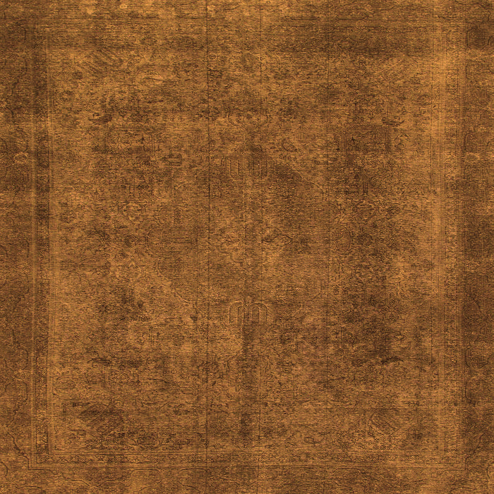 Square Abstract Orange Modern Rug, abs887org