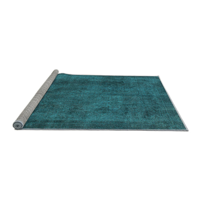 Sideview of Machine Washable Abstract Light Blue Modern Rug, wshabs887lblu